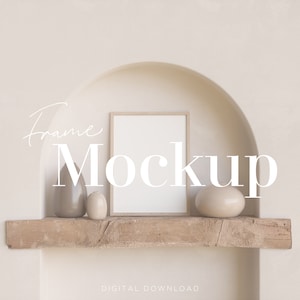 Frame Mockup, Wooden Frame Mockup, Boho Frame Mockup, Interior Mockup, Digital Frame, Artwork Mockup, Light Room Mockup, Poster Mockup