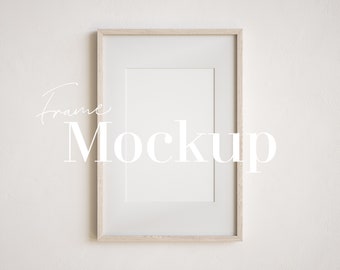 Vertical frame mockup, Modern wood mockup, Vertical mockup, Wooden mockup frame, Wood mock up, Digital Frame mockup, 2:3 Ratio, Wood frame