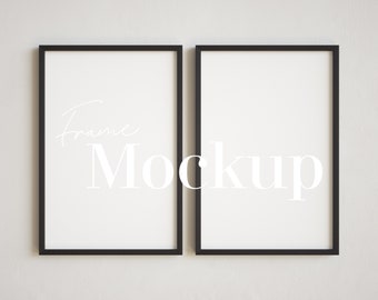 2x3 Ratio Frame Mockup, Two Frames Mockup, Frame Mockups, Wooden Mockup, Interior Mockup, Black Frame Mockup, Gallery Mockup, Nursery Decor