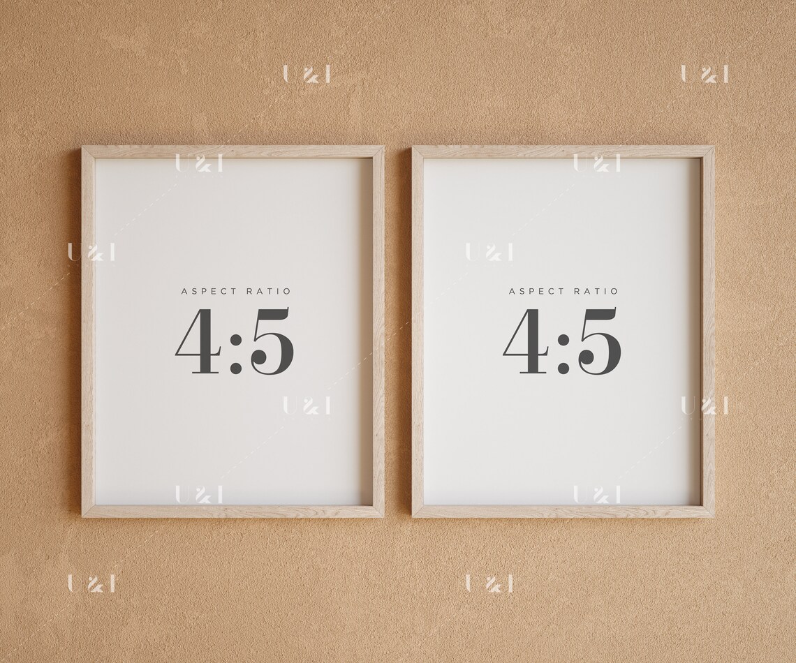 2 frame mock up 2 vertical frames 4x5 ratio mockup frame Etsy