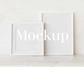 Minimalist Frame Mockup: Art Display, Styled Stock Photography (PSD, JPG)