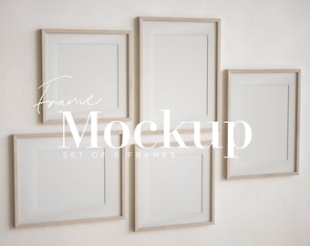 Frame Mockup Bundle: Boho Gallery Wall Mockup (Digital Download)