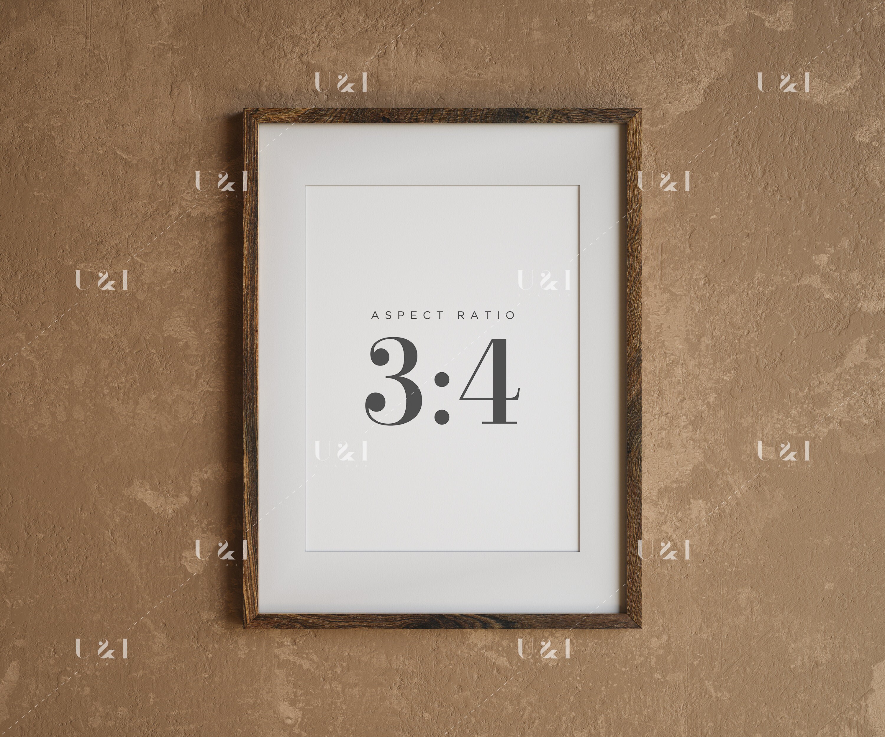 34 Ratio 9x12 12x16 18x24 Portrait Frame Mockup Dark Wooden Etsy