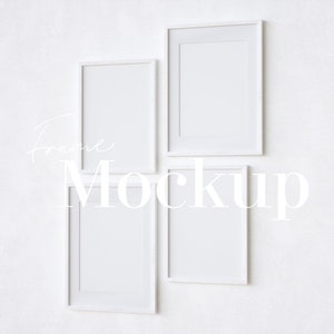 Gallery Wall Frame Mockup: Set of 4 (PSD & JPG) (Digital Download)
