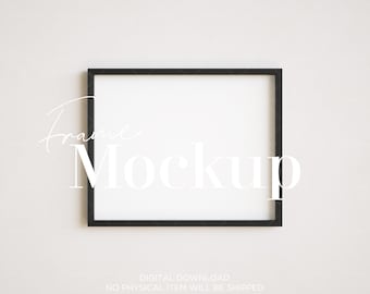 Black 8x10 Frame Mockup: Landscape Gallery Wall (Digital Download)