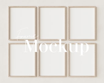 Six Frames Mockup: Gallery Wall, 4x5 Ratio (Digital Download)