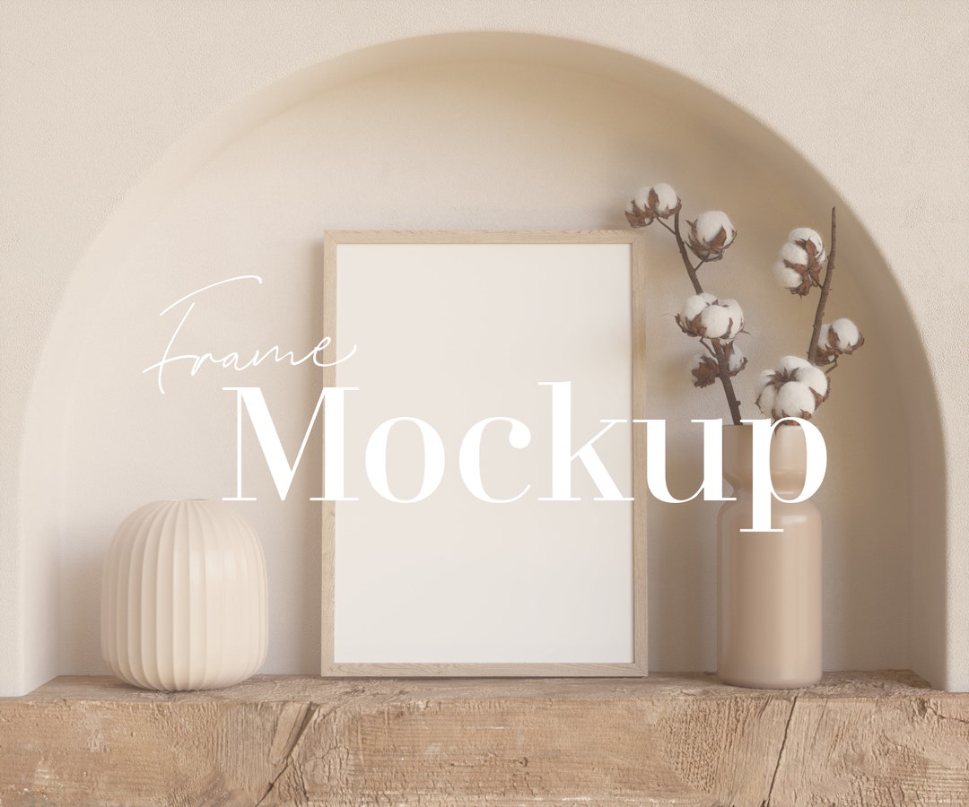 A3 Frame Mockup, Photo Frame Mockup, Digital Mockup, Boho Mockup