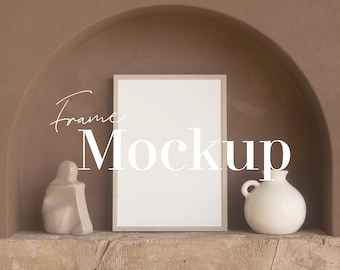 A3 Frame Mockup, Frame Mockup, Boho Frame Mockup, Minimalist Mockup, Poster Mockup, Photo Frame Mockup, Mockup, Wooden Frame Mockup