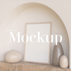 Wooden Frame Mockup, Frame Mockup, Boho Frame Mockup, Interior Mockup, Digital Frame, Artwork Mockup, Light Room Mockup, Poster Mockup