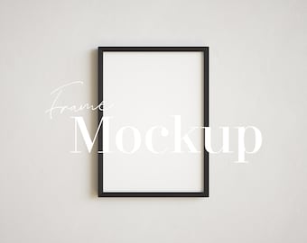 5x7 Black Frame Mockup: Portrait, Vertical (Digital Download)