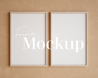 Two Vertical Frames Mockup: Gallery Wall, 2x3 Ratio (Digital Download)