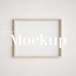 Landscape Wood Frame Mockup: Gallery Interior (PSD & JPG) (Digital Download)
