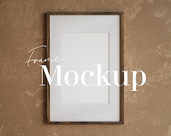 Frame Mockup 2:3 Ratio, Vertical frame mockup, Boho Wooden Mockup, Vertical Mockup, Wooden mockup frame, Wood mock up, Digital Frame mockup