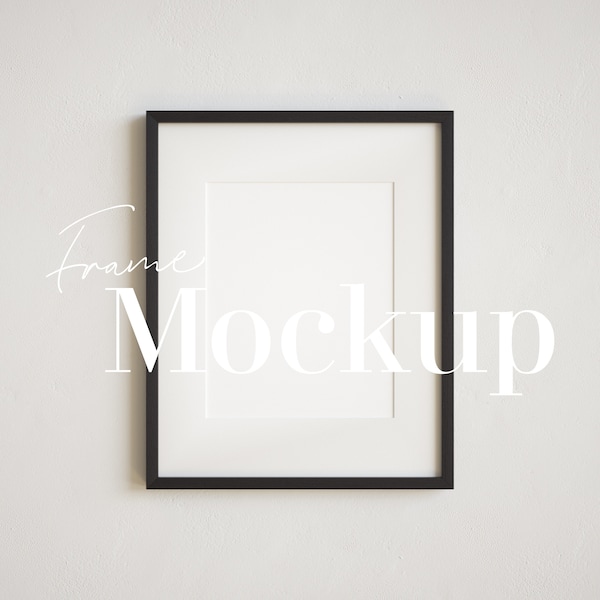 4:5 Ratio, Frame Mockup, Black Frame Mockup, 8x10 12x15 16x20 Mockup, Black Wood Frame, Neutral Empty Background, Stock Photography Mock Up