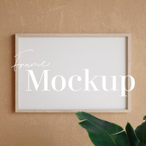 Horizontal Frame Mockup, Minimalist Frame Mockup, Wooden Frame Mockup 10x15, Poster Mockup, Frame Mockup for Print, Landscape Frame Mockup