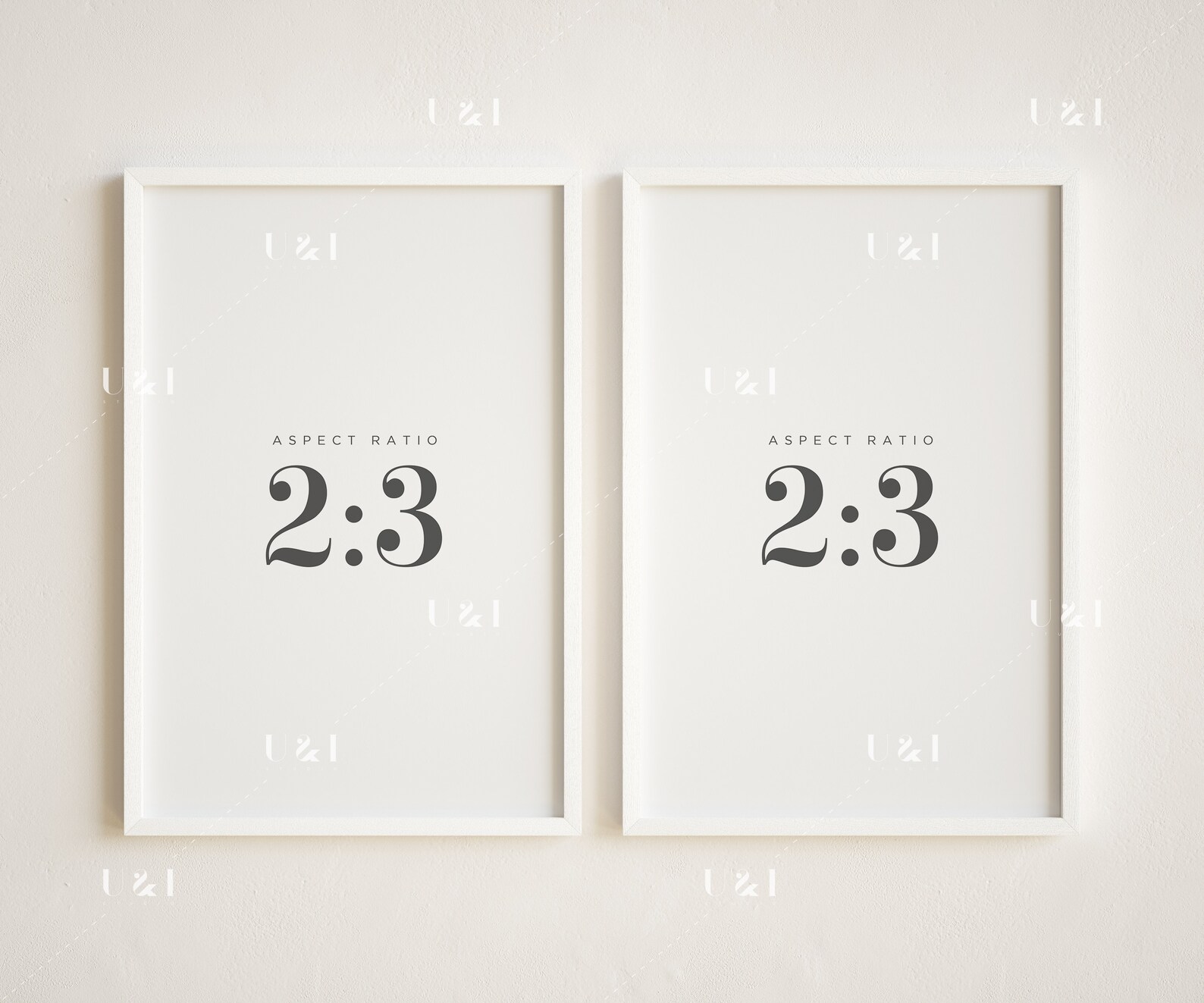 Set of 2 White Mockup Frame 2 Vertical Frames 2x3 Ratio Etsy UK