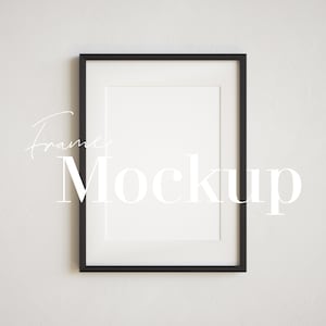3:4 Ratio, 9x12 12x16 18x24 Black Frame Mockup, Wooden Frame, Neutral Empty Background, Photo Mock Up, Black Frame, Gallery Wall, Mockup