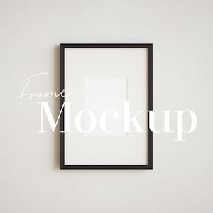 5:7 Black Frame Mockup, Mockup, Frame Mockup, Dark Frame Mockup, Wooden Frame Mockup, 5x7 Gallery Wall Mockup, Black Frame Mockup