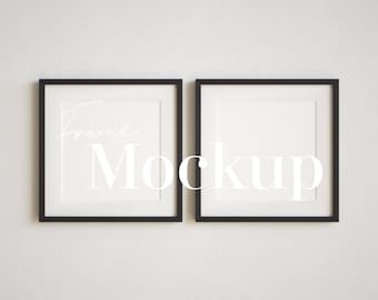 Frame Mockup,Set of 2 Mockup,Mockup Frame,Wooden Frame,Black Frames,Print Mockup,Black Frames Mockup,Minimalist Mockup,Square Frame Mockup