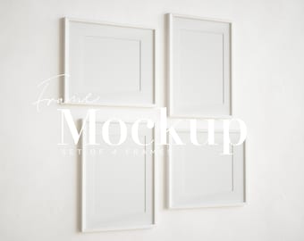 Frame Mockup Bundle, White Frame Mockup, Frame Mockup, Styled Frame Mockup, Mockup Interior, Gallery Wall Mockup, Set of 4 Frames Mockup