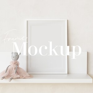 Nursery Frame Mockup: Boho Minimalist Style (PSD, JPG)
