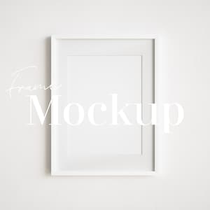 9x12 12x16 18x24 Portrait Frame Mockup, Simple White Mockup, 3:4 Ratio White Frame Mockup, Bright Sunny Interior, Gallery Wall Mockup, 3x4