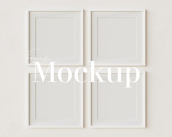 Maqueta de marco cuadrado: Exhibición de impresiones artísticas (Descarga digital)