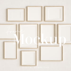 Gallery Wall Frame Mockup, Gallery Wall Mockups, 10 Frame Mockups, Gallery Wall Frames, Gallery Mockup, Interior Frame Mockup, 10 Mockups