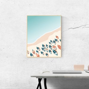 Praiano, Beach, Boats, Illustration, Instant Download, Digital Poster, Printable Art, Printable Wall Art, Artwork Download, Digital Download image 3