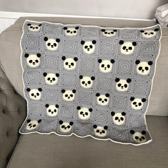 Crochet Panda Blanket Pattern PDF Etsy
