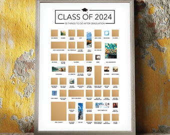 Class of 2024 Scratch Off Bucket List Poster - High School Graduation Gifts - High School Graduation Gifts from Parents - Class of 2024 Gift