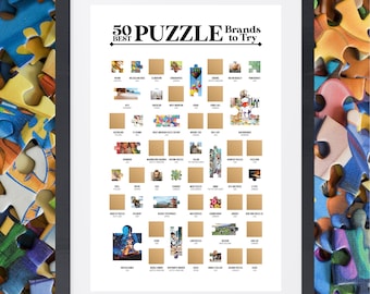 Scratch Off Puzzle Poster - The Jigsaw Puzzle Bucket List - Puzzle Gifts - The best gift for puzzlers!