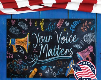 Voter Postcards 4 x 6 with Blank Back - Vote Postcards Bulk - Top Selling Voter Postcards - Your Voice Matters - Vote Postcards for Mailing