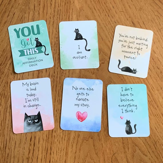 YOU GOT THIS Daily Affirmation Cards, 30 Inspirational Quote Cards, Motivation Cards, Mental Health Gifts, Self Care Cards, Wellness Gifts