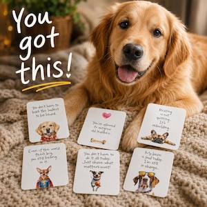 Dog Lover Gift, Affirmation Cards for Dog Lovers, 30 Daily Affirmation Cards, Dog Mom Gift, Mental Health Gift, Self Care Cards