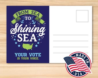 Voter Postcards Bulk - Vote Postcards for Mailing 4 x 6 - Postcards to Voters - Political Postcards - Top Selling Voter Postcards - Vote USA