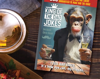 King of the Dad Jokes Book (Signed Copy), Dad Joke Gifts, Funny Gift for Dad, New Dad Gifts, Christmas Gifts for Dads, Humor Book for Men