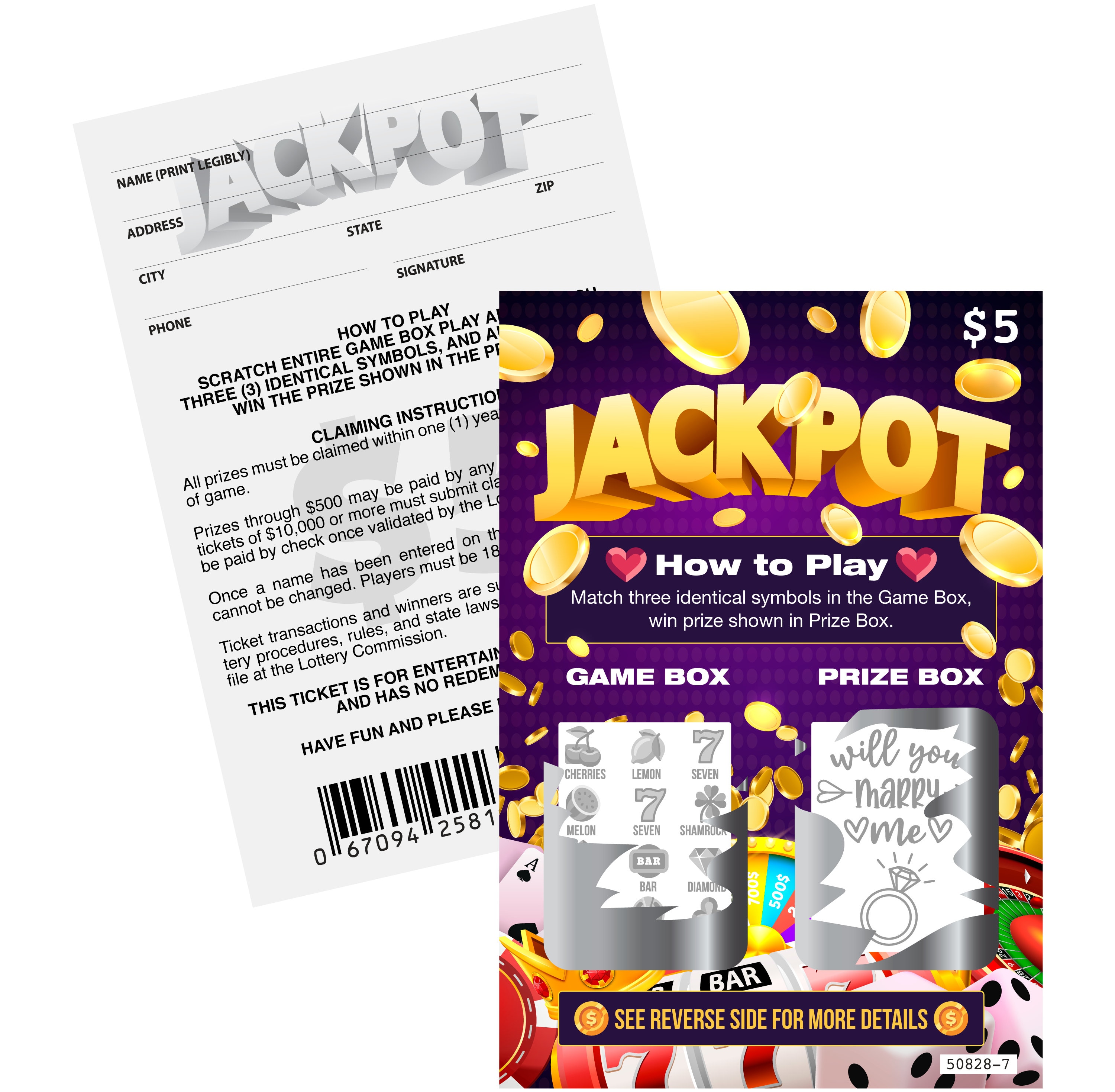 Will You Marry Me Lottery Scratch off Cards - Wedding Proposal Gag ...