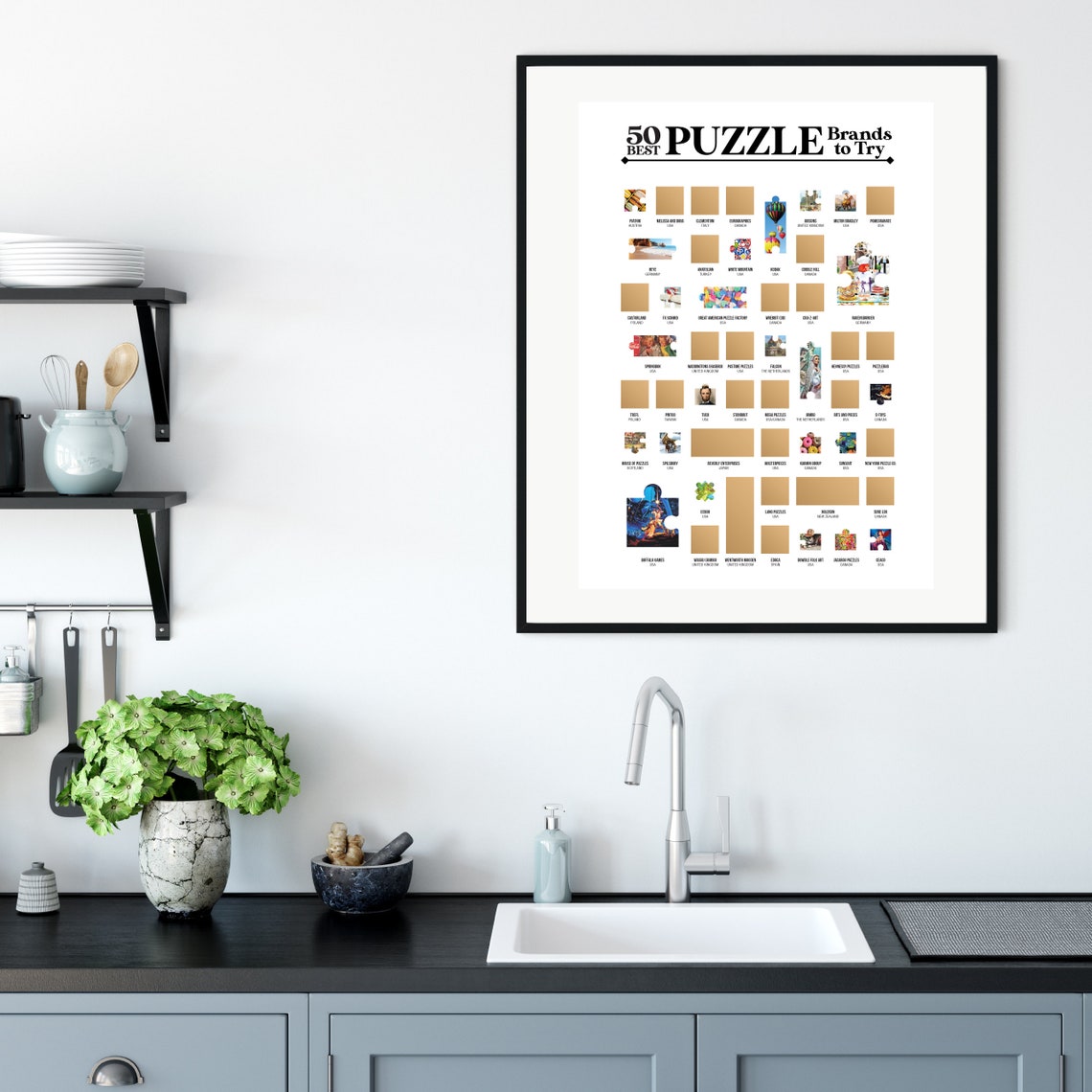 50 Best Puzzle Brands To Try Scratch Off Poster The Jigsaw Etsy