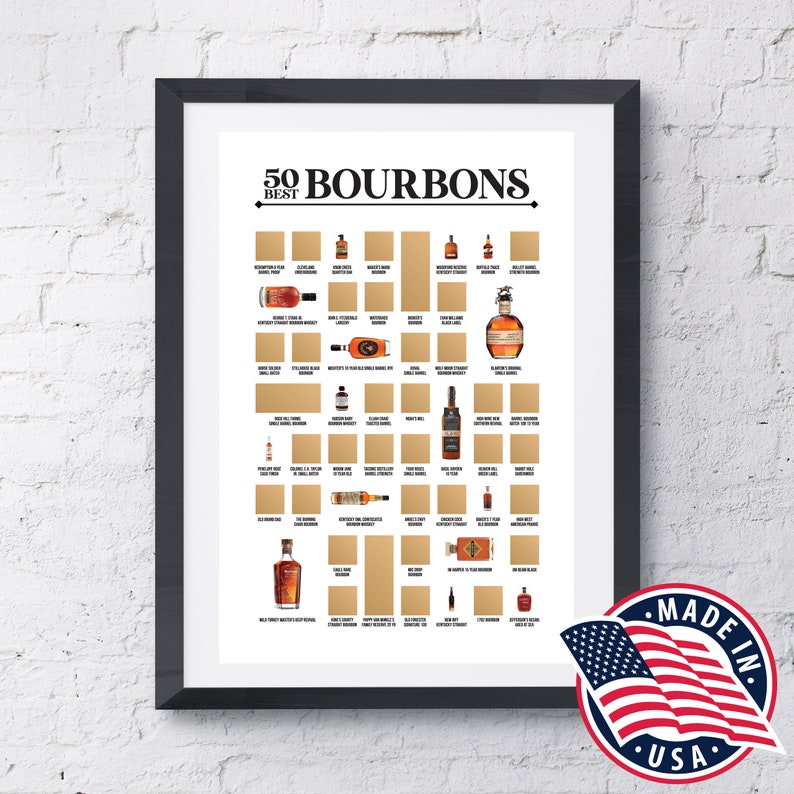 scratch off bourbon poster