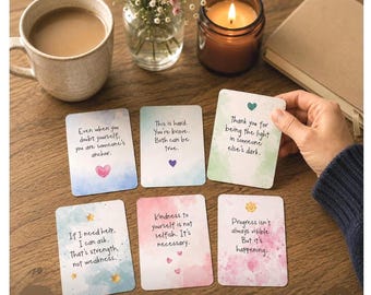 Gift for Caregiver, Caregiver Affirmation Cards, Caregiver Appreciation Gift, Self Care Cards, 30 Daily Affirmation Cards, Burnout Gift