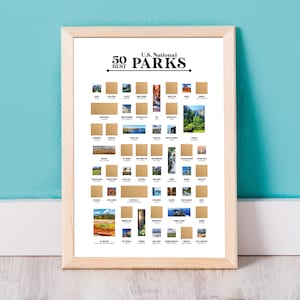 50 besten US Nationalparks Rubbelposter - Nationalparks Bucket List - Nationalpark Schild - Nationalpark Poster - Nationalpark Karte