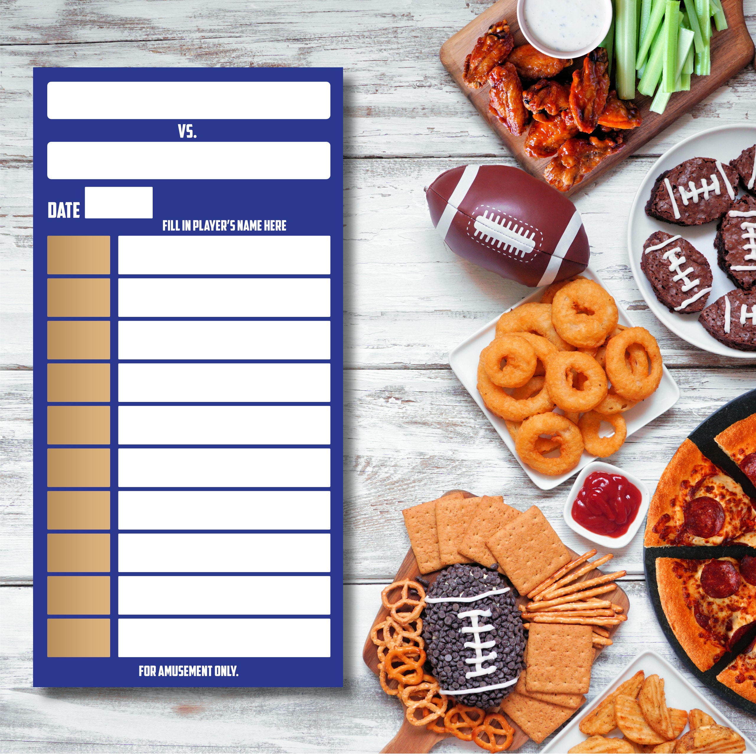 10 Line Football Betting Strips (100 Cards/pack), Scratch off Betting ...