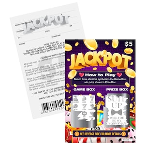 Cartes à gratter de loterie Will You Be My Groomsman - Ticket de loto Groomsman - Surprenez vos amis avec une carte de loto « Groomsman »