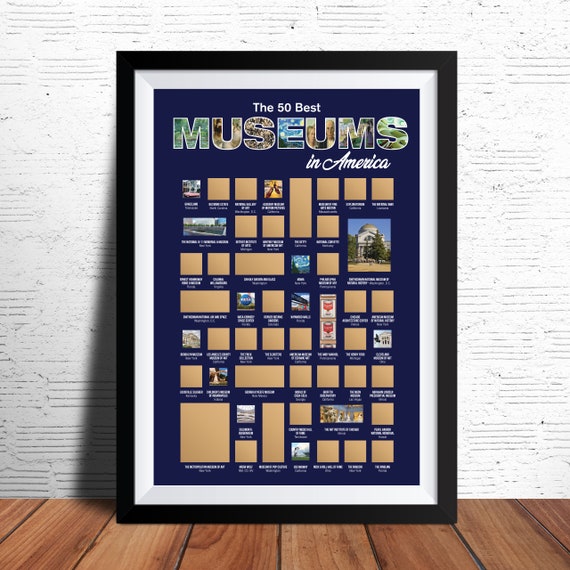 50 Best Museums Scratch Off Poster, Museum Posters, Museum Prints, Gifts for Artists, Museum Gifts, Art Poster, Museum Wall Art