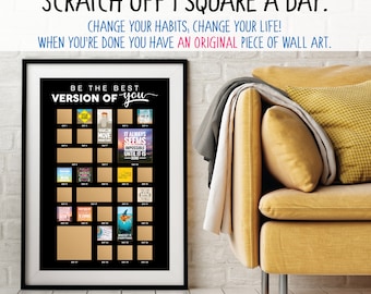 Motivational Scratch Off Poster, Inspirational Quotes, Scratch Off Affirmations, Manifestation Wall Art, Positive Vibes Decor, Self Growth
