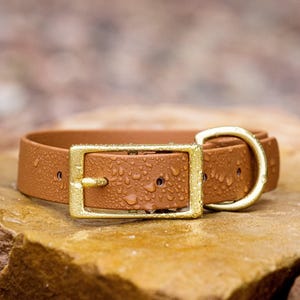 BioThane® Waterproof Buckle Dog Collar - Caramel