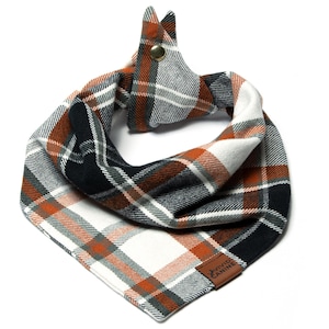 Dog Bandana - Copper Plaid Flannel