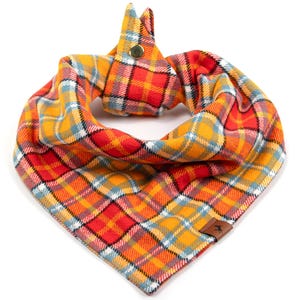 Dog Bandana - Orange You Plaid