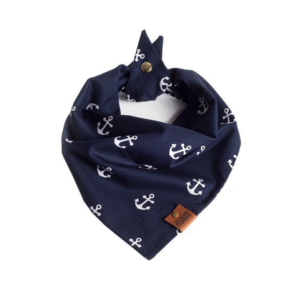 Dog Bandana - Nautical Navy